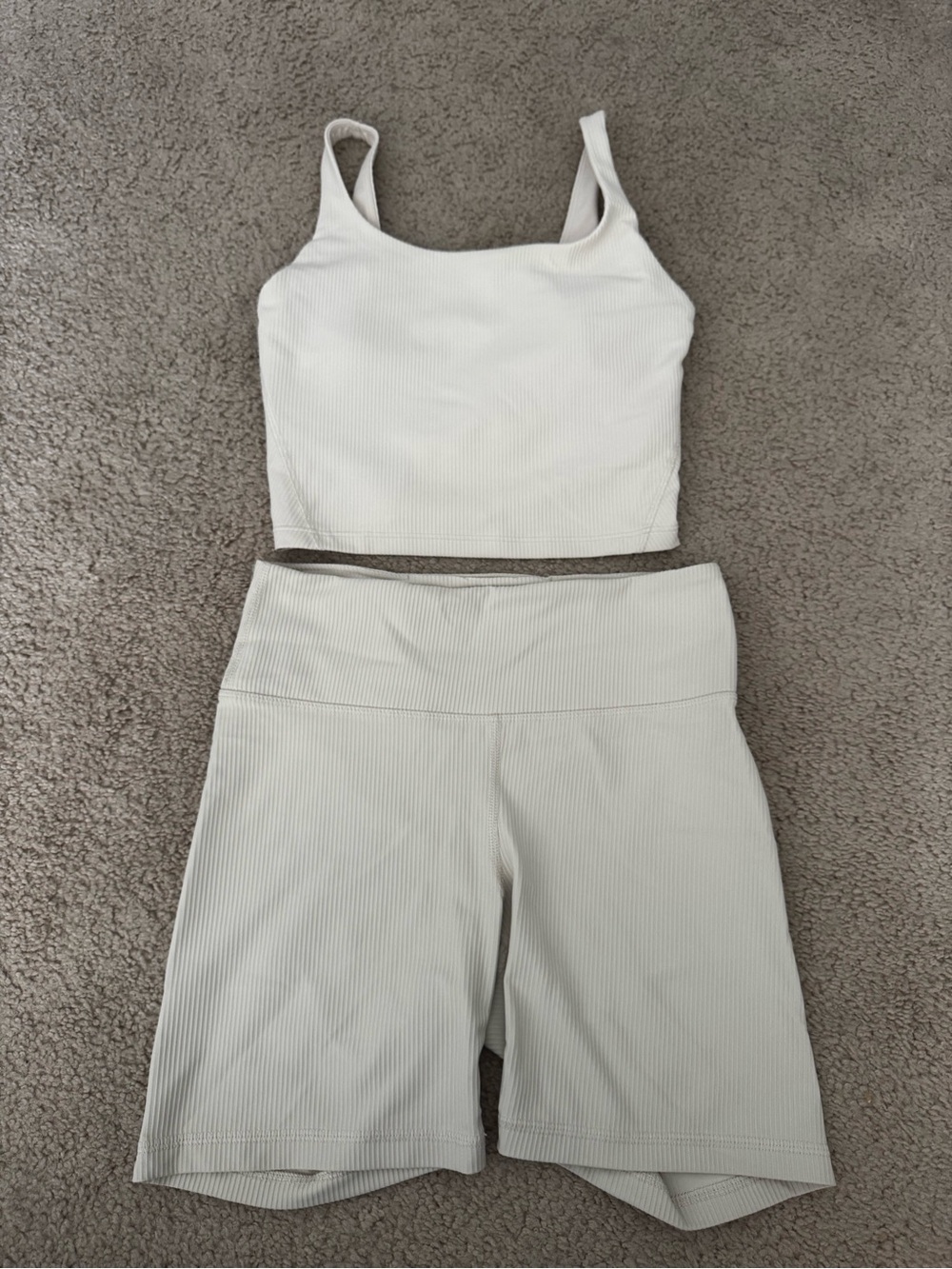 Ribbed Bike Short and Cropped Tank set